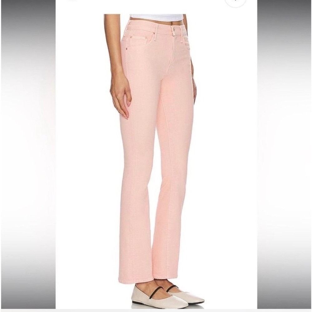 Mother Insider Hover Jeans Womens 26 Peach Parfait Straight Flare Devil May Care
